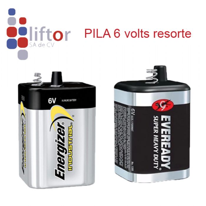 Pilas de 6 Volts Resorte 